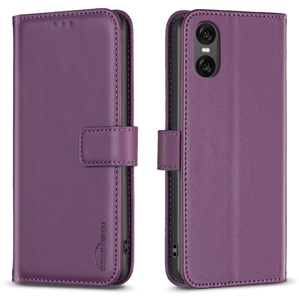 BINFEN COLOR BF17 Für Sony Xperia 10 VI Hülle PU Leder Magnetverschluss Klapphandyhülle