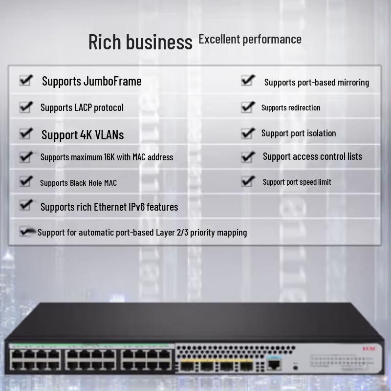 H3C S1850V2-28X Full Gigabit Smart Managed Enterprise Switch
