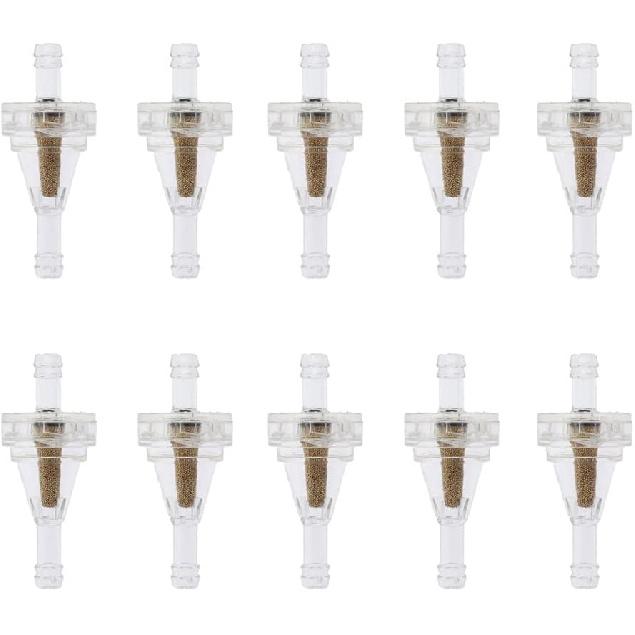 BRAVECOW 10pcs Universal 1/4" Fuel Filters Small Engine Inline Carb Fuel Gas Filters For Dirt Bike ATV UTV Motorcycle Snowmobile