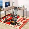Crystal Velvet Cowboy Printed Area Rug for Bedroom And Living Room Home Decoration, Non-Slip Mat for Bedside.