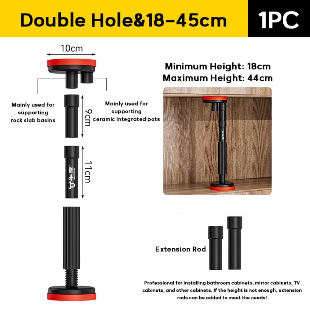 Stainless Steel Cabinet Installation Jack Stand Labor-Saving 18-45cm Drywall Lifting Support Rod Hand Work Hand Lifting Tool