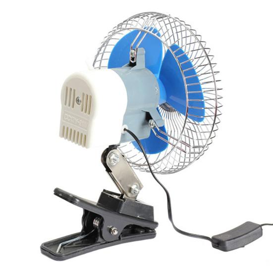 12/24V Mini Sommer Lärm Luft Auto Niedrig Drehbar Klimaanlage Clip Kühlventilator