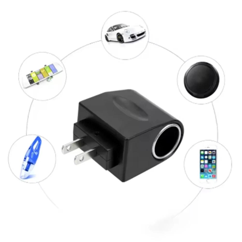 1Pc 220V AC to 12V DC Car Cigarette Lighter Socket Power Adapter Converter EU Plug For Home Auto Use Charging Electronic Devices