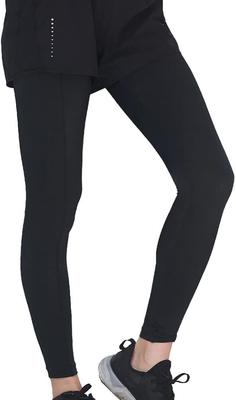 Glamor YOGA by Glamore Sports UV Size FT0274 Tights, Innerwear, Protection, Sweat-Wicking, Quick-Drying, Stretchy, Women's, M, Black,