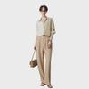 Women's Loose-Fit Silk Shirt - 2025 Spring/Summer, 100% Double Crepe Mulberry Silk, Color-Block Design