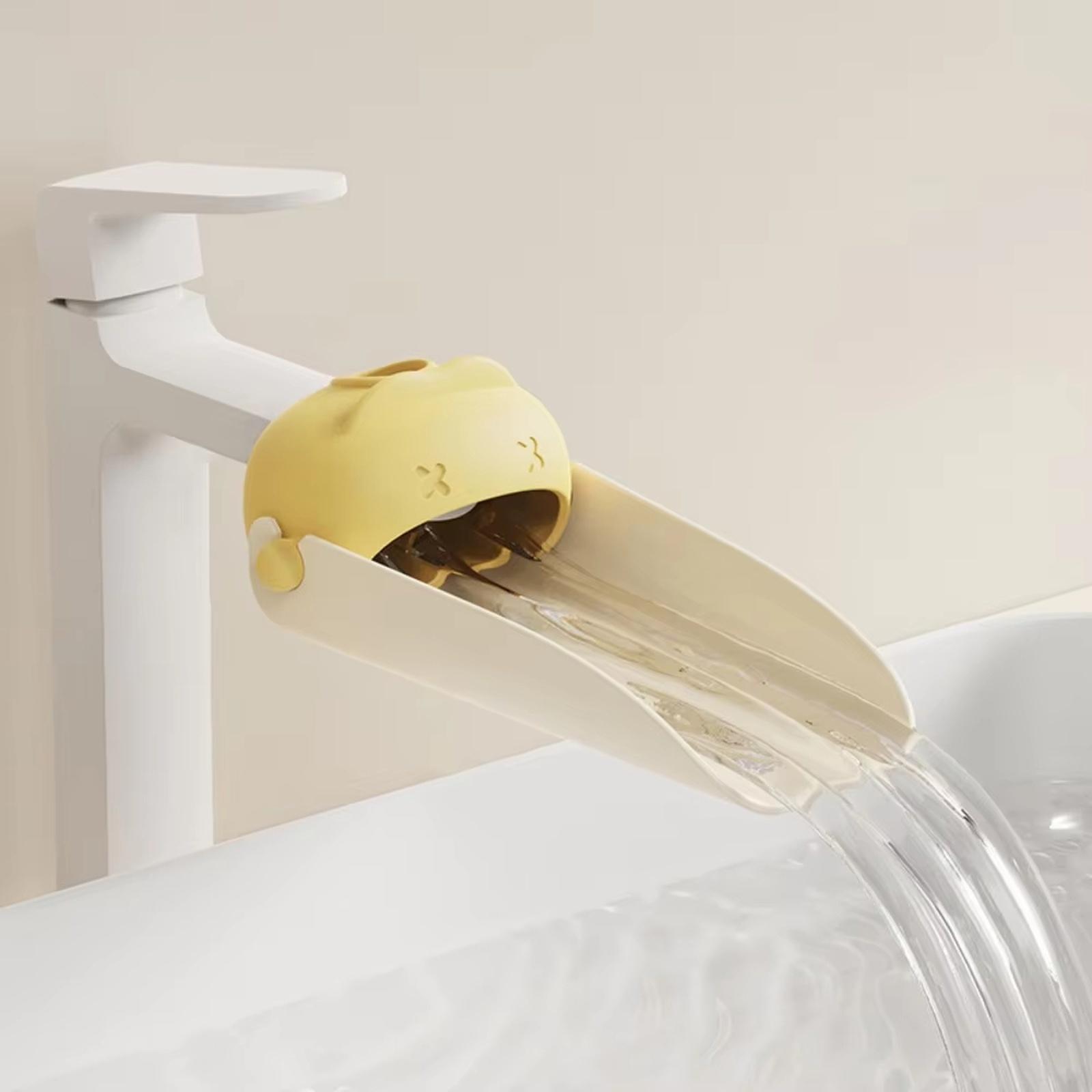 

Cartoon Faucet Extender Proof Water Guide for Kitchen Bathroom one size жовтий