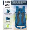 Wanderrucksack - Terra Peak - Flex 40 - 40L - Mixte - Bleu - Waterproof