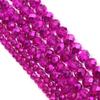 1 Strand 4/6/8mm Hot Pink Faceted Crystal Beads Glass Loose Spacer Beads For Jewelry Making DIY Bracelets Necklace Accessories