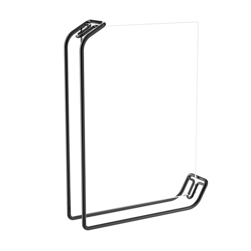 

A4 6 Inch Metal Photo Picture Frames Menu Paper Card Holder Wedding Party Table Acrylic Sign Holder Display Stand 5 inches чорний