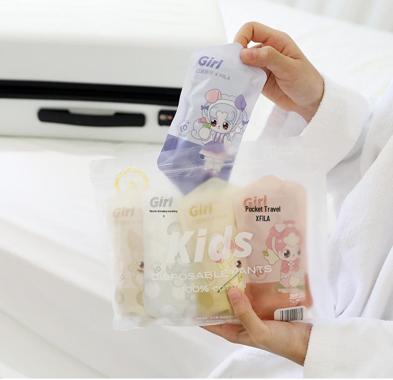 Kids' Disposable Cotton Underwear - Portable Travel Boxer Shorts
