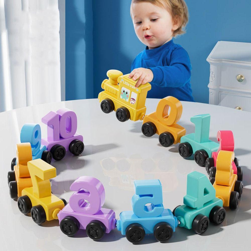 

7шт пластиковые цифровые обучающие развивающие игрушки детская сборка игрушечный автомобиль для малышей и мальчиков