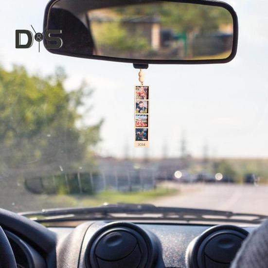 Vánoční ozdoby fotorámečku Rodinné fotografie Ozdoba na vánoční stromeček Vlastní dřevěný fotorámeček Závěsná dekorace pro bytovou dekoraci