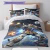 GUNDAM Pattern Bedding Set Quilt Cover Pillowcase Home Decor Gift (1 * duvet cover + 2 * pillowcase, without core)