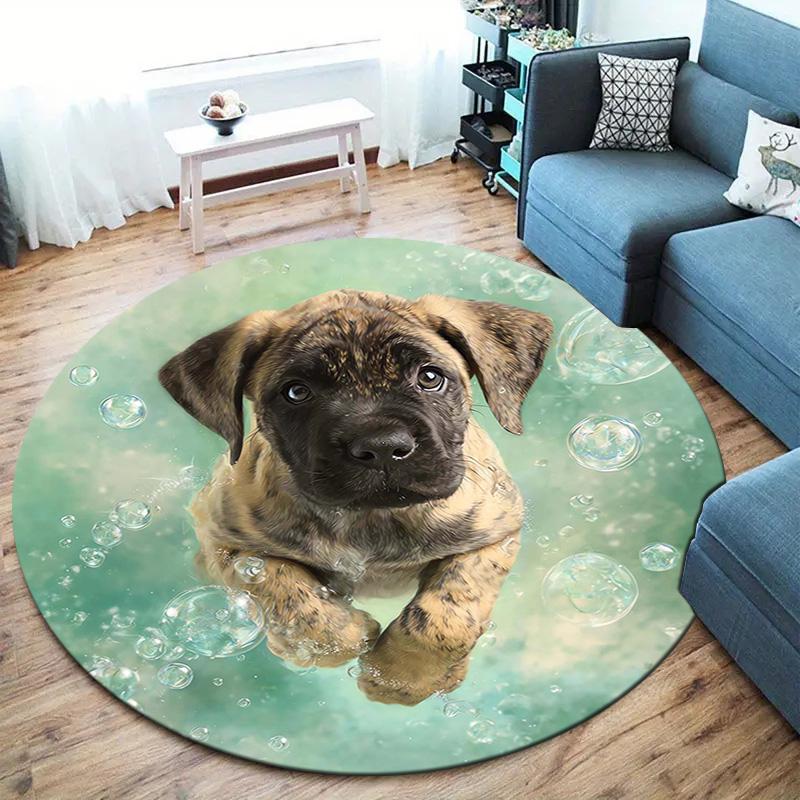 Vortex Crossing Gate Runder Bereichsteppich, Teppich für Wohnzimmer Schlafzimmer Sofa Spielzimmer Dekor, Rutschfeste Bodenmatte