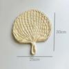 Home Decor Handmade Fan Large Woven Fans High Quality Braided Cattail Hand Fan