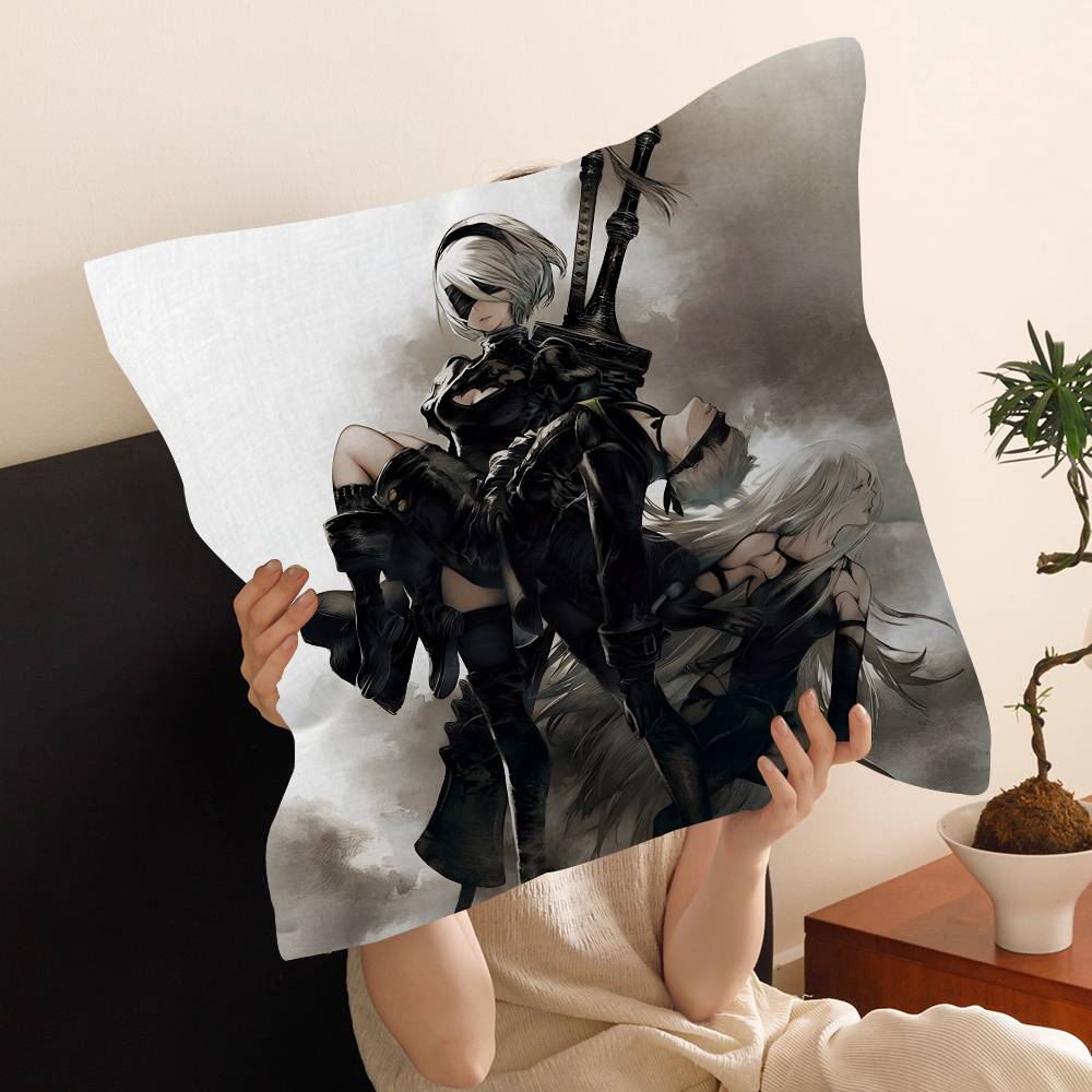 N-Nier Anime Cushion Cover Pillow Cover Decor Pillowcase Printed Cushion Case for Couch