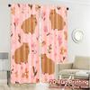 2pcs,Curtains Capybara Floral Bliss Popular Curtains&Drapes Versatile 100% Polyester Curtains Holiday Use for digital printing