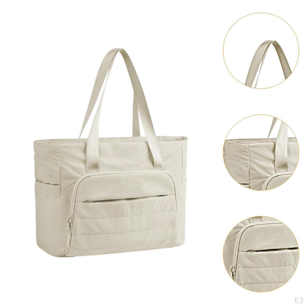 Gym Bag Women's Handbag with Yoga Mat Strap Stylish Portable Large Capacity Wear Resistant for