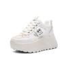 2025 spring new trendy girl mesh hollow platform student dad shoes casual versatile height increase retro women's shoes