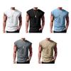 T-Shirts Crew Neck Sleeveless Cut Top for Men Summer Lightweight Soft Breathable Cool