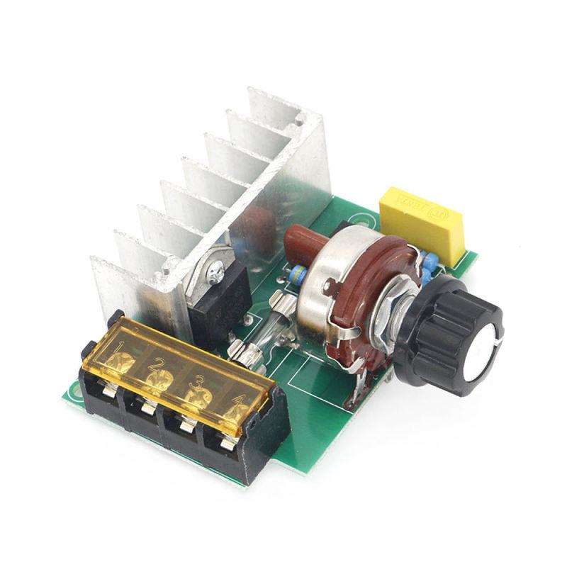 Efficient 4000W SCR Voltage Regulator Module Adjustable Dimmer Speed Controller With Fuse For Industrial Electrical