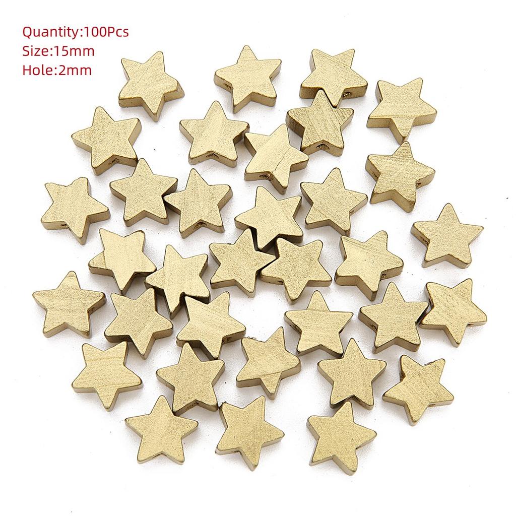 Natural Eco-Friendly Wooden Beads Round Heart Large Hole Loose Spacer Wood Beads For Jewelry Making DIY Charm Bracelets Necklace