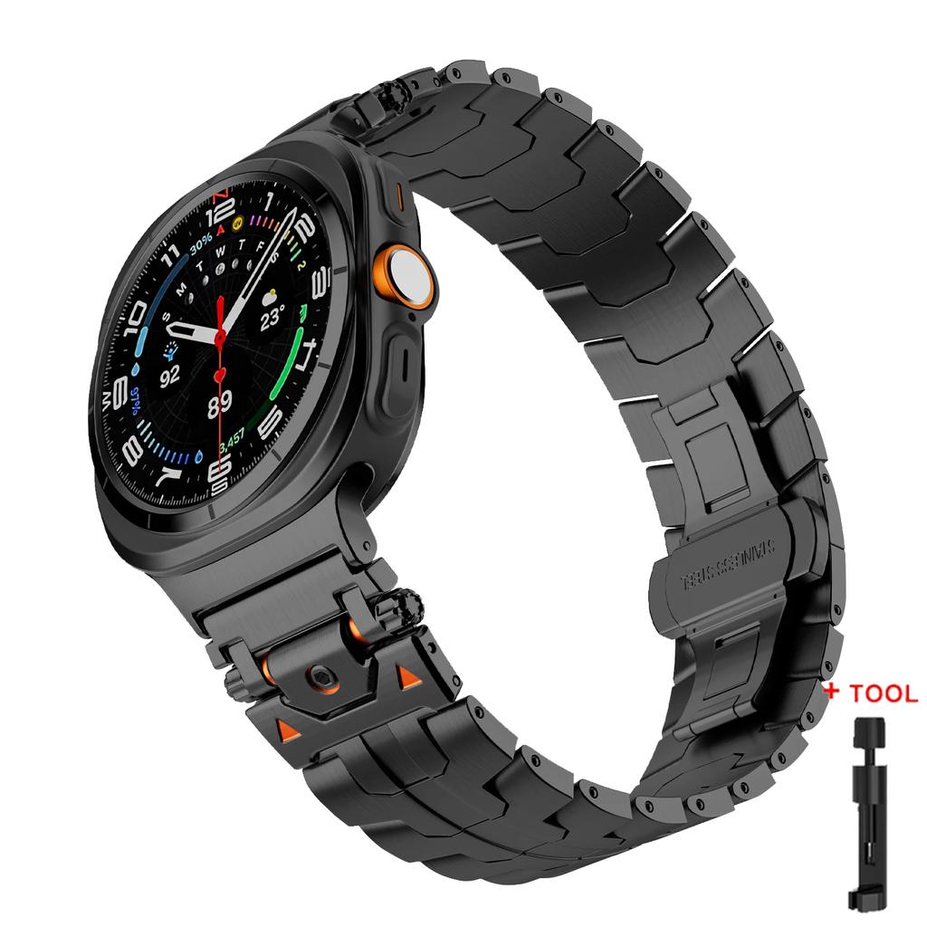 Stainless Steel Strap for Samsung Galaxy Watch Ultra 47mm Loop Band Bracelet for Galaxy Watch Ultra 47MM No Gaps Link Wristband
