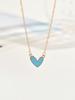 1pc Asymmetrical Golden Heart Pendant Necklace, Fashionable Delicate Minimalist Clavicle Chain, Versatile Design