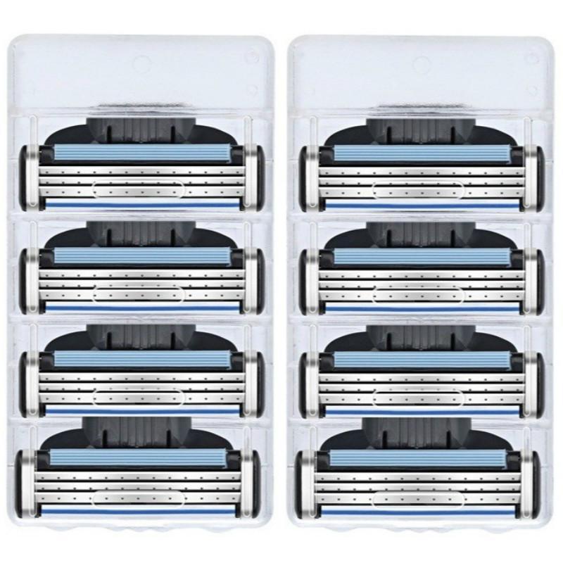 New 8Pcs Men's Safety Razor Blade Facial Care Razor Blade Sharp Manual Razor Blade Shaving