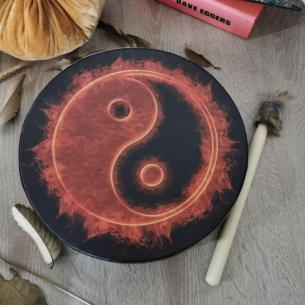 Tree of Life Shaman Frame Drum with Mandala Design