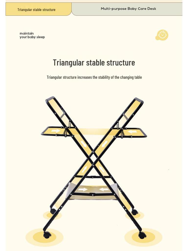Portable Baby Changing Table: Multifunctional, Foldable & Washable for Diaper Changes and Massages