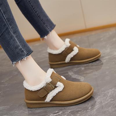 New Winter Women's Plush Warm Fashion Retro Women's Flat Cotton Slippers Thick Soled Women's Snow Boots
