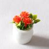 Mini Pot Plant High Simulation Accessories Vivid Color Pot Plant Dollhouse Decor for Landscape