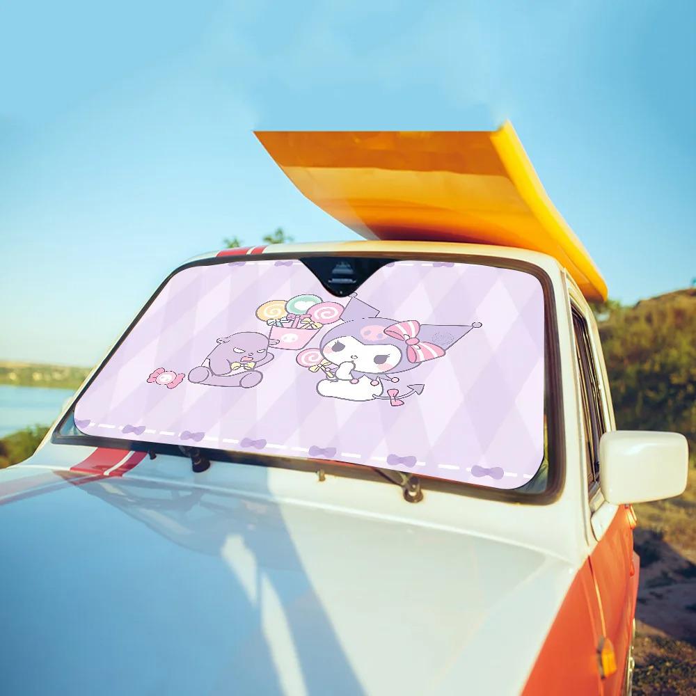 Kuromi Car Sunshade Windshield - Fun Sun Protection