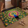 Non-slip Peacock Carpet Special-shaped Bathroom Floor Mat  for Living Room Tea Table Bedside