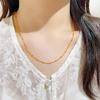 Trendy Geometric Gold Bar Chain Necklace with M Buckle - Simple, Versatile Design