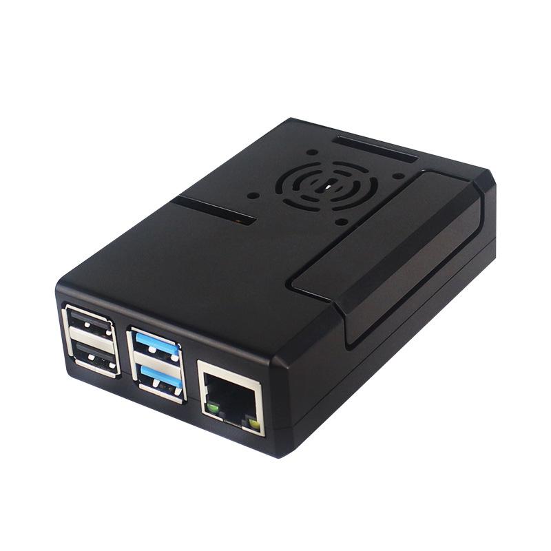 Raspberry Pi 4B Case with Fan and Heat Dissipation Protective Shell for 4th Gen