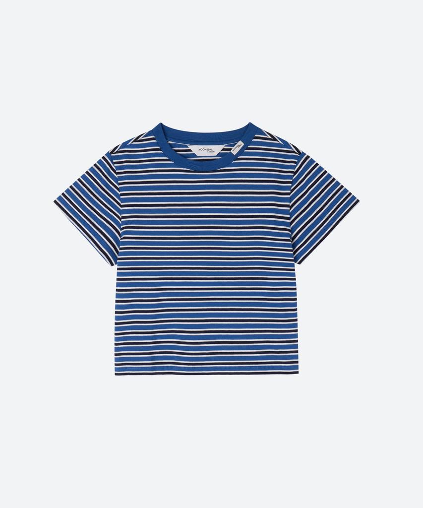 MOONSUN M.C Stripe Baby T-Shirt / Blue Stripe