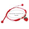 Set of 2 Adjustable Chain Bracelets Stylish Strawberry/Cherry Bracelets Eye Catching Hand Rope for Daily Wear Parties