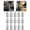 Hydraulic Hose Adapter 15 pcs 316L Stainless Steel JIC 37 Degree Flare Straight Flow Design for Pressure Stability