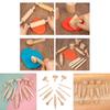 Wooden Pasta Rolling Pin With Textured Surface For Kids Diy Craft And Play