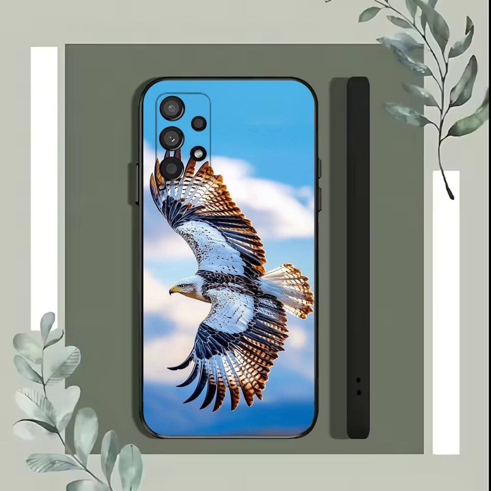 Eagle Cool Animal Phone Case For Samsung S25,S24,S21,S22,S23,S30,Ultra,S20,Plus,Fe,Lite,5G Black Cover