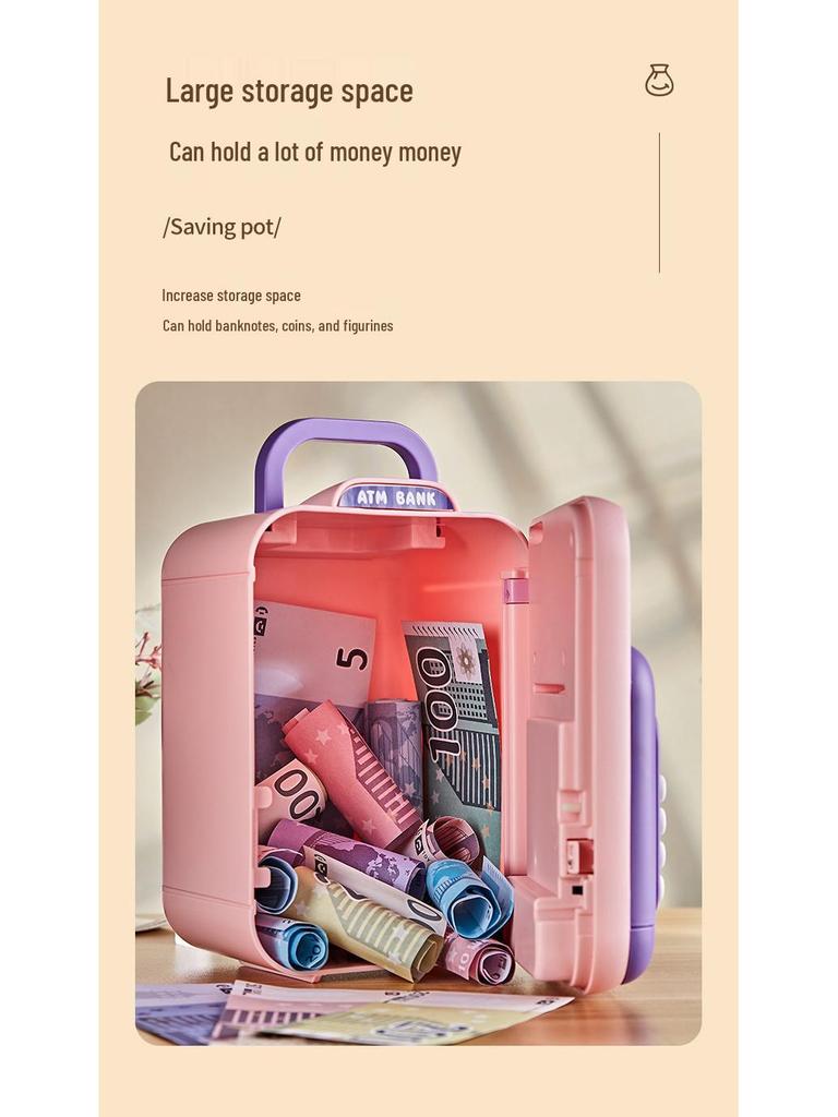 Password Coin Counting Money Jar: 2025 Kids' Savings Gift with Removable Lid