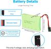 6V 2400mAh NiMH Receiver Battery with Hitec Connector - AA NiMH Rechargeable Battery Pack for RC Helicopters, Model Aircraft