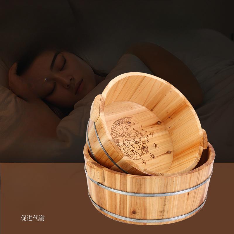 Environmentally Wood Bucket Pedicure Foot Bath Basin Soak Tub Bathtub Reusable Washing Skin Care Foot Home Supplies Wooden Child