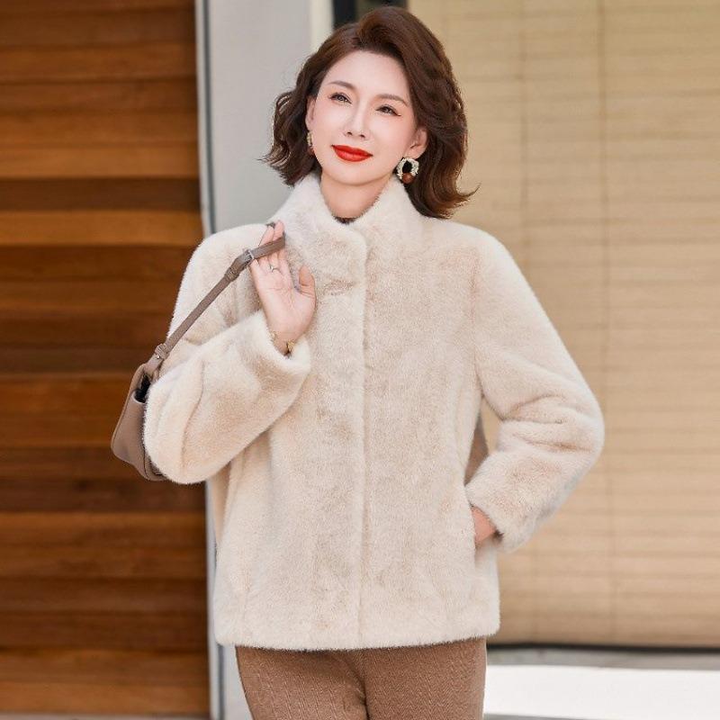 Winter mink velvet jacket women's light luxury new autumn and winter noble imitation fur coat short