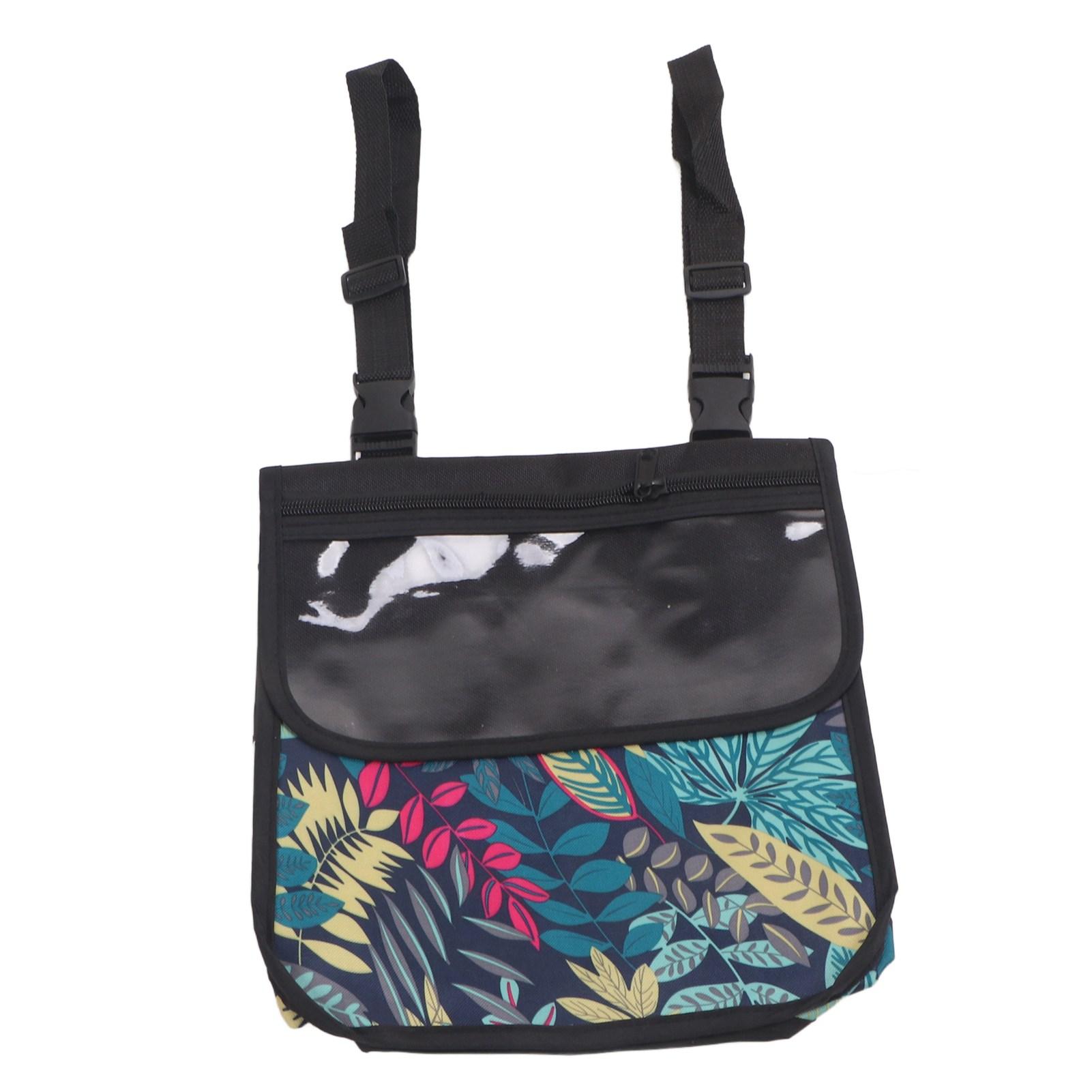 

Wheelchair Bag Large Capacity Oxford Cloth Waterproof Dustproof Handlebar Bag with Lanyard