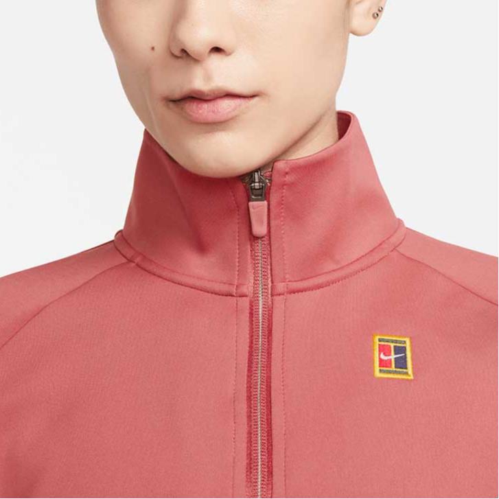 Nike Solid Color Stand Collar Zipper Short Jacket Women jackets Rust CV4702-691