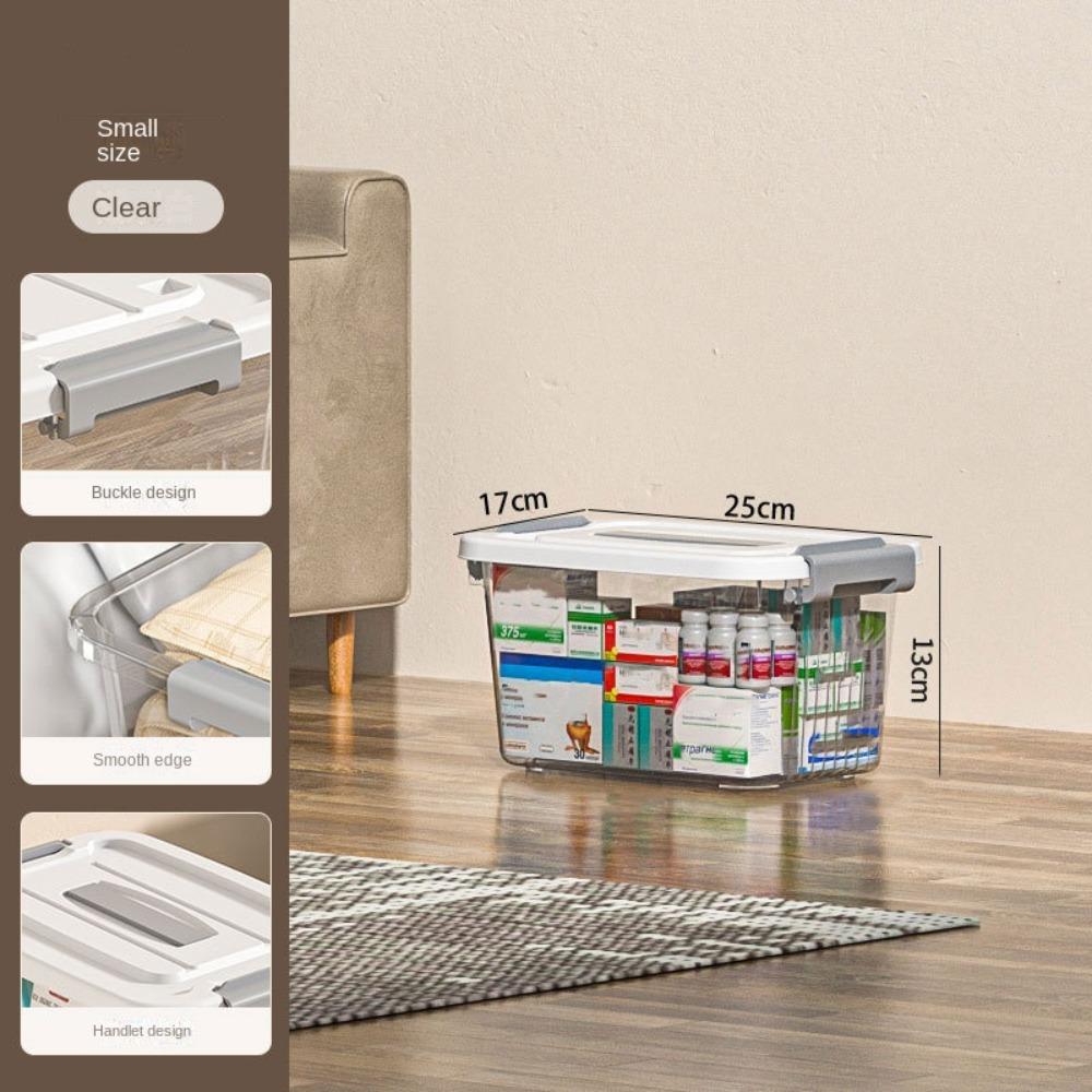 Plastic Plastic Box Transparent Black Clothing Storage Bin Practical Organizing Box  Clothing