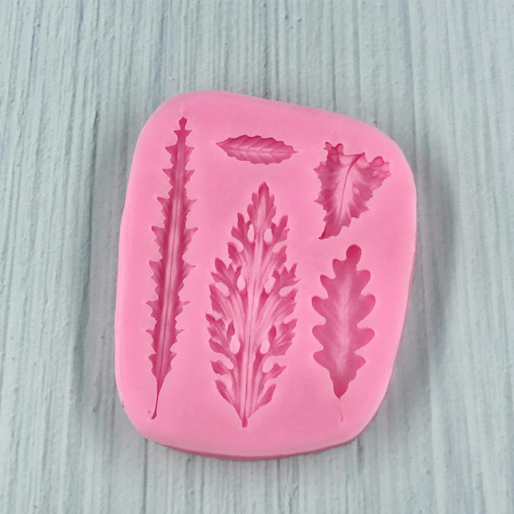 Silicone Mold Tree Leaves Festival Holiday Hotel Dining Cafe Kitchen Jelly Chocolate Cake Muffin Baking Mould Tool